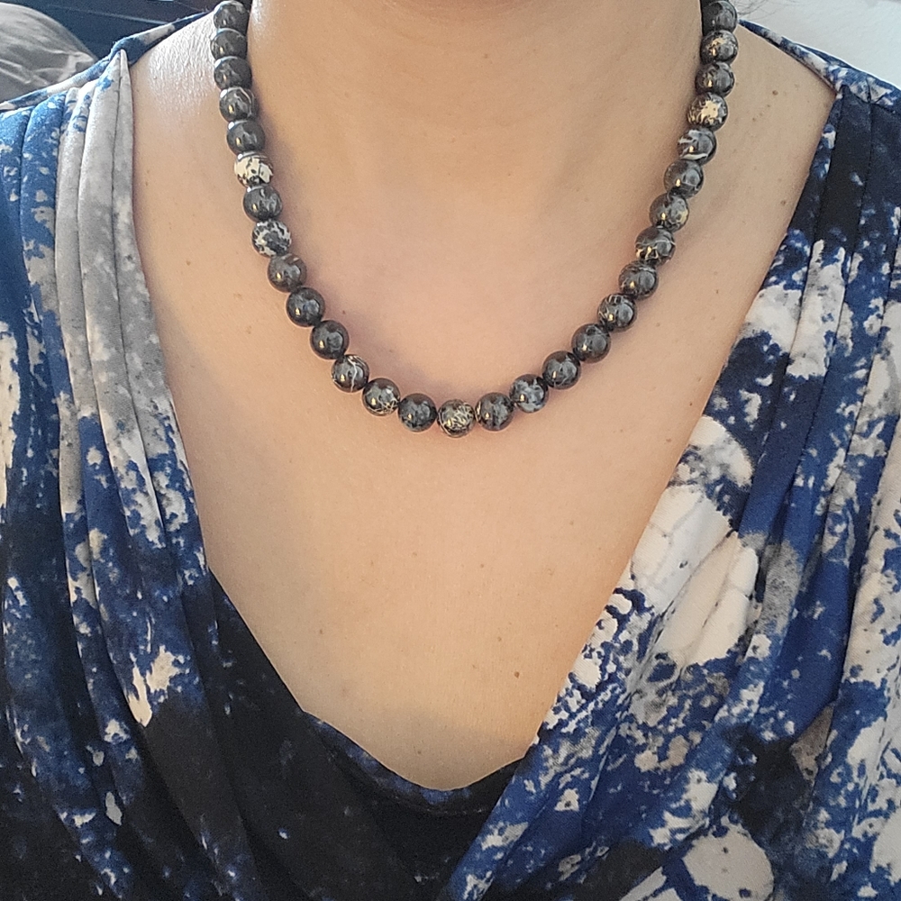 Opal Necklace in Silver Setting